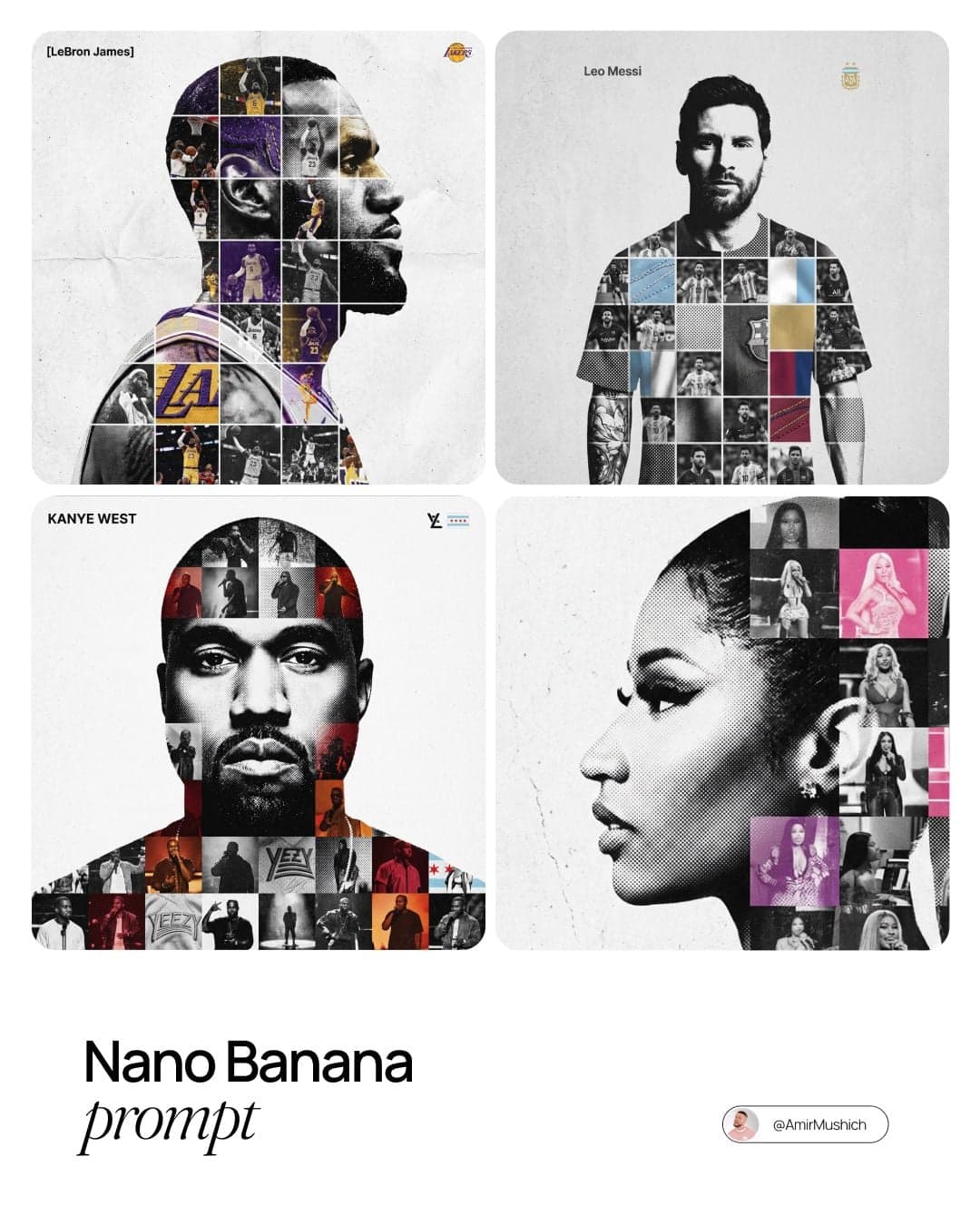 Sports Icon Photo Mosaic Poster