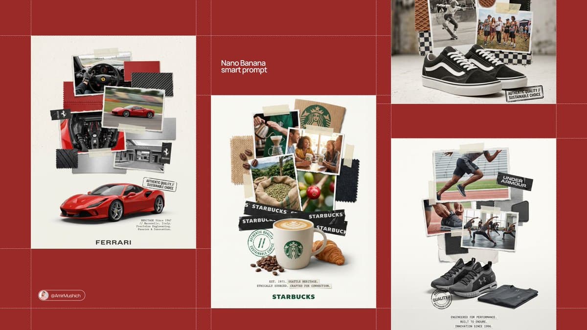 Poster Campaign: Automotive Scrapbook Collage by @AmirMushich