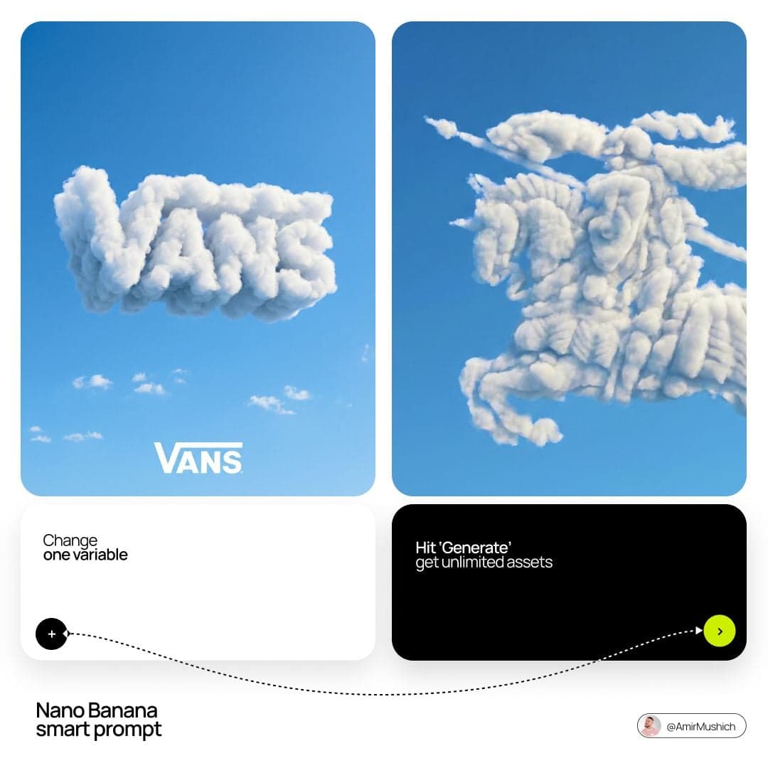 Cloud-Shaped Brand Logo Campaign