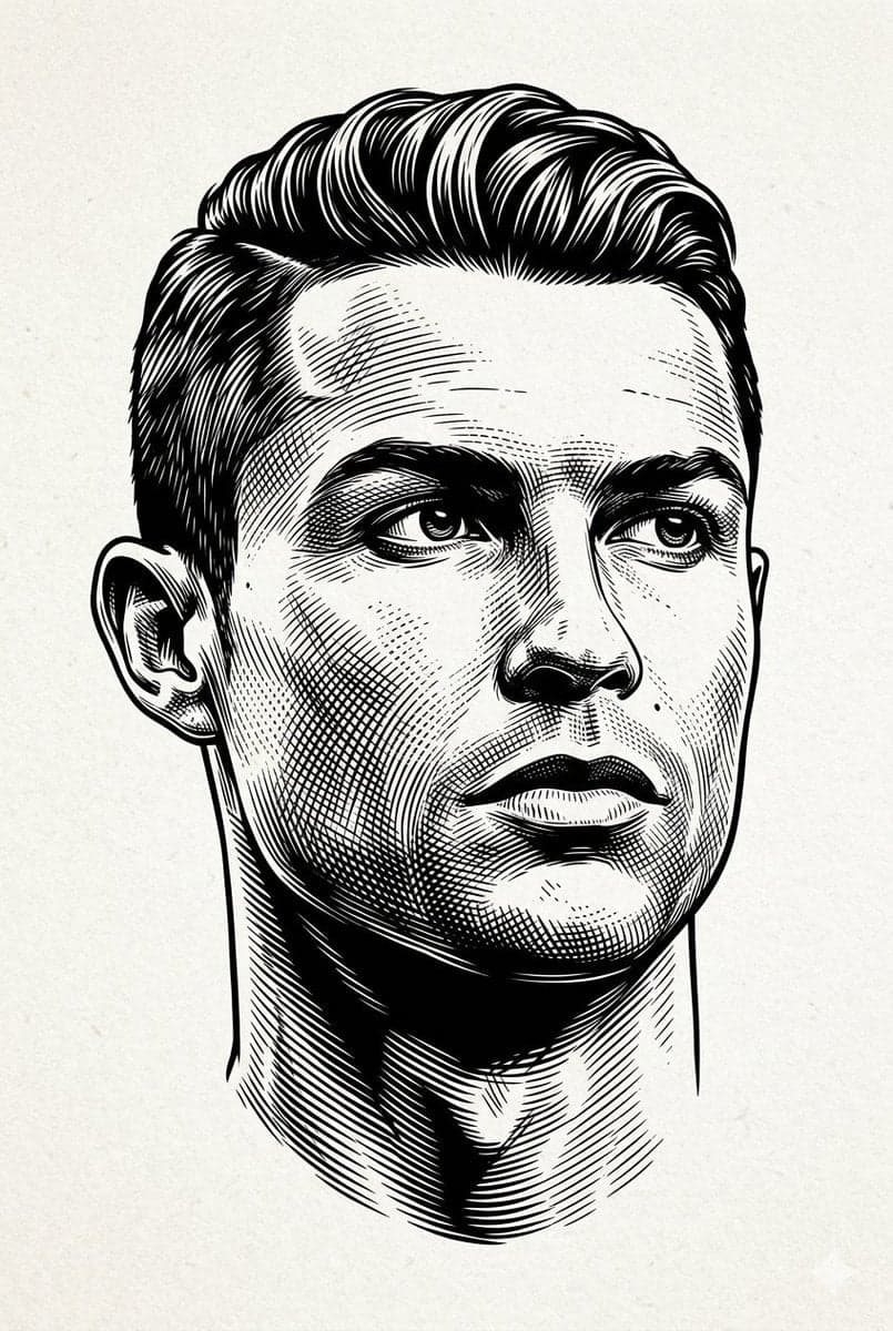 Black and White Engraved Portrait — image 3 of 3