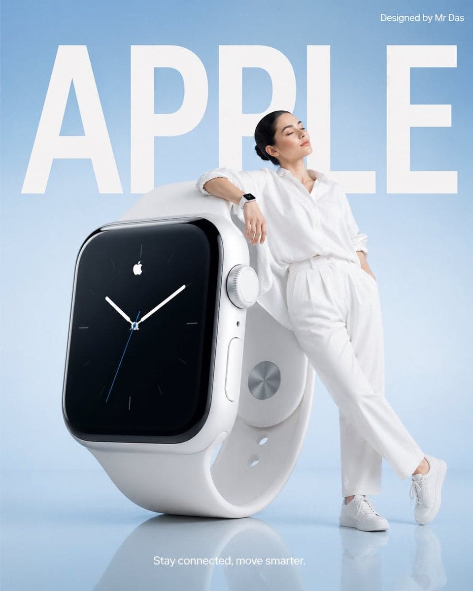Oversized Smartwatch Fashion Advertisement