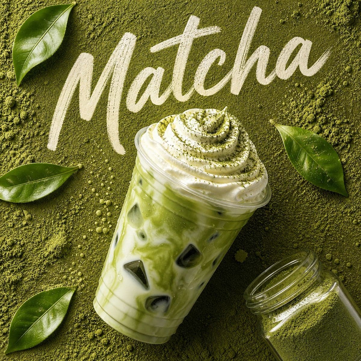 Luxury Matcha Drink Advertisement