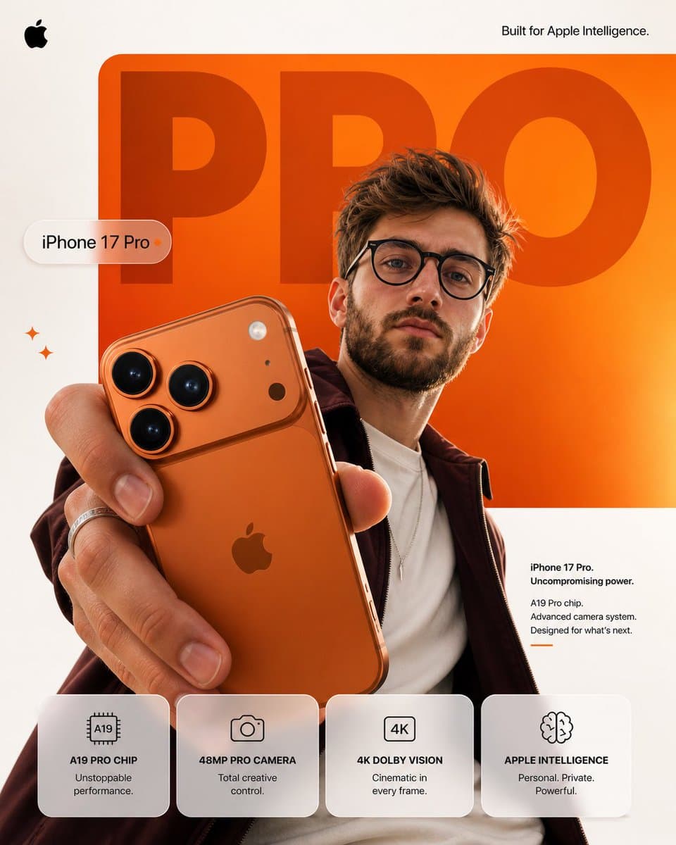 Brand Campaign: Orange iPhone Studio Ad by @Sheldon056