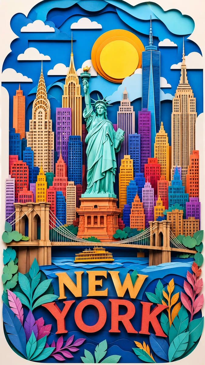 Illustration Campaign: Layered Papercut Cityscape by @Mind_Boticni — image 1 of 2