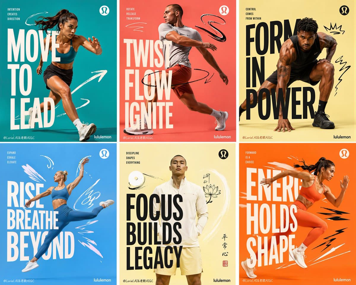 Poster Campaign: Six-Panel Sports Campaign by @ou_zhen599