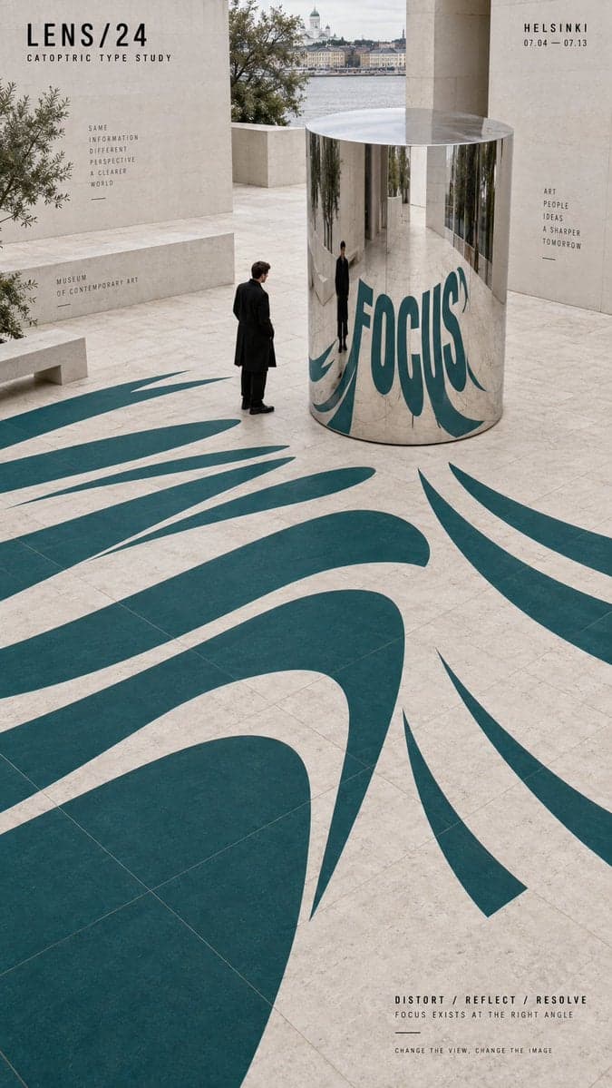 Architectural Perspective Typography Poster — image 3 of 4