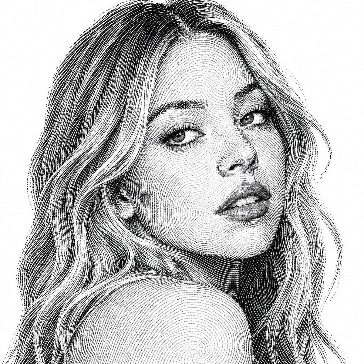Illustration Campaign: Fingerprint Linework Portrait by @sebatheepan — image 2 of 4
