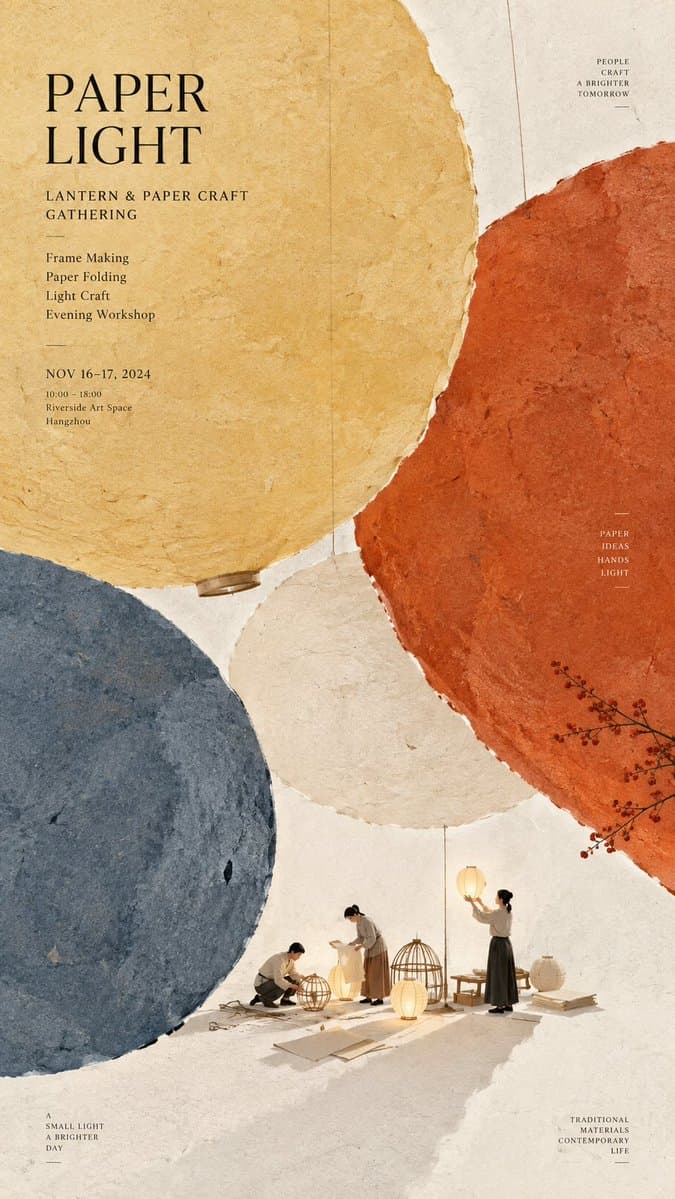 Poster Campaign: Handmade Paper Cultural Poster by @MrLarus