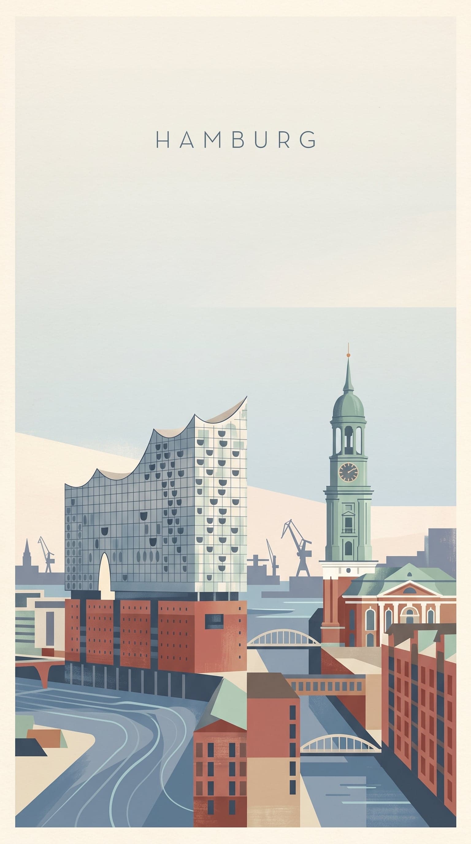 Poster Campaign: Hamburg Geometric Travel Poster by @user_b90db9fc