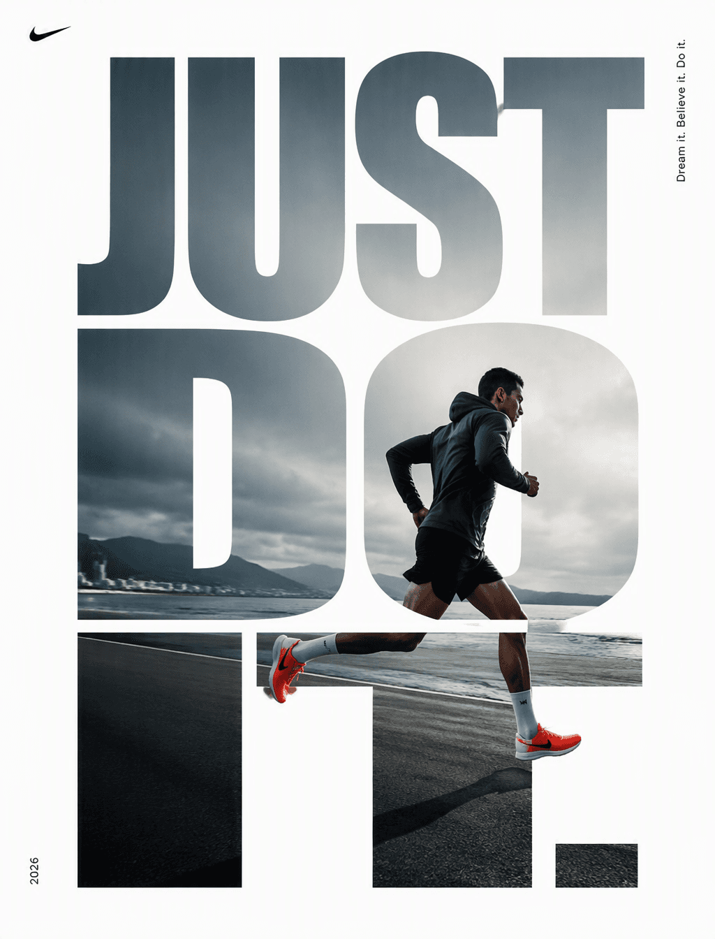 Poster Campaign: Athlete Typographic Mask Brand Poster by @user_c6407d01