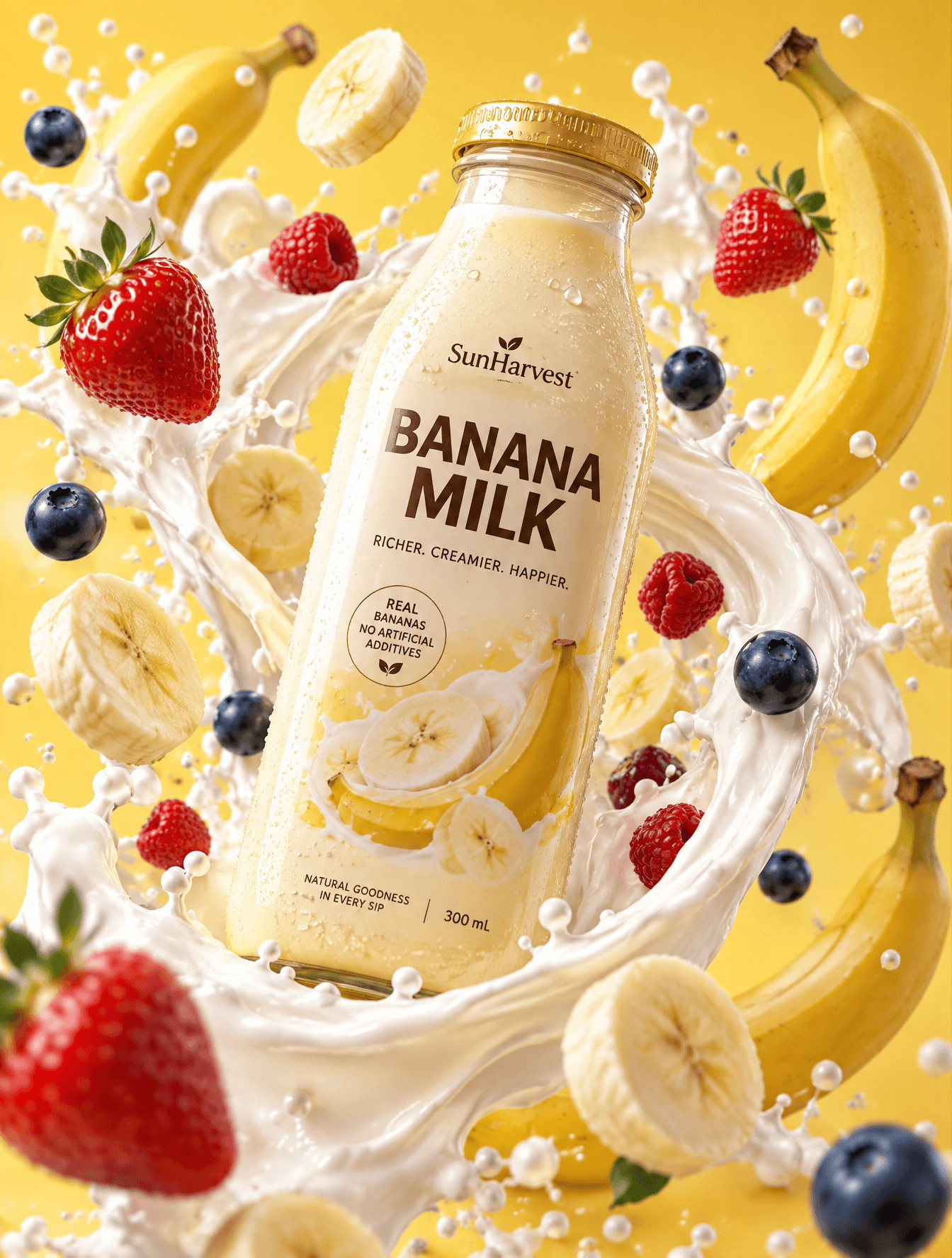 Brand Campaign: Banana Milk Bottle Ad by @user_e7c6297c