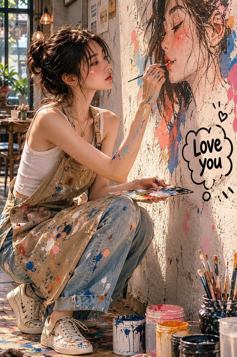 Café Mural Editorial Portrait