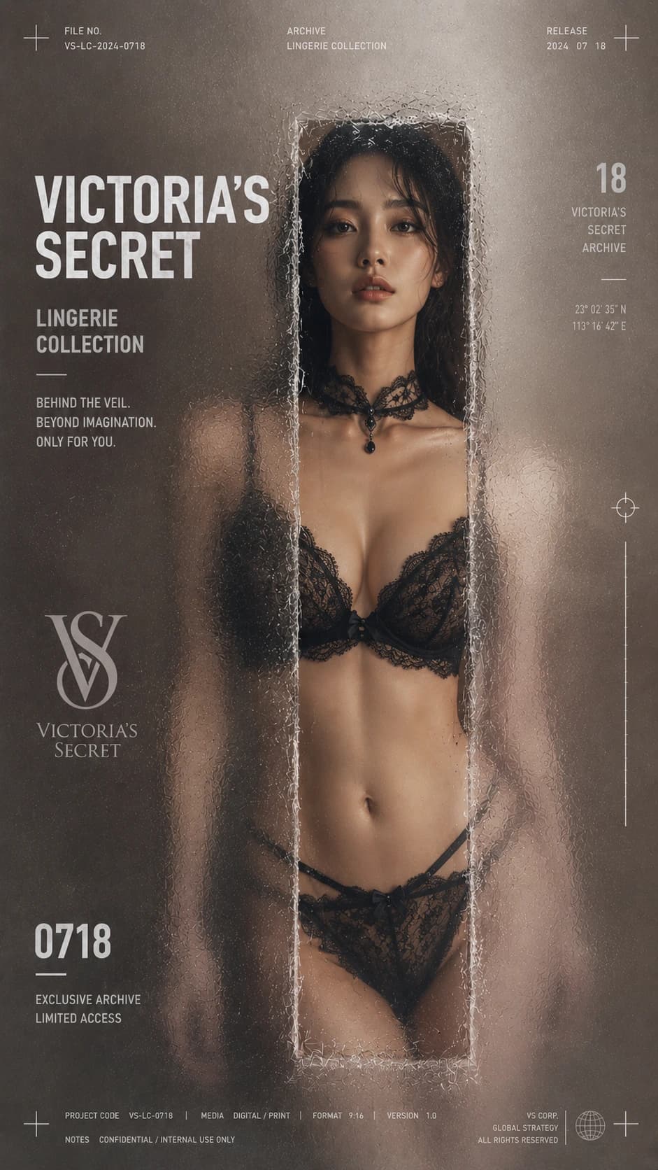 Frosted Glass Lingerie Campaign