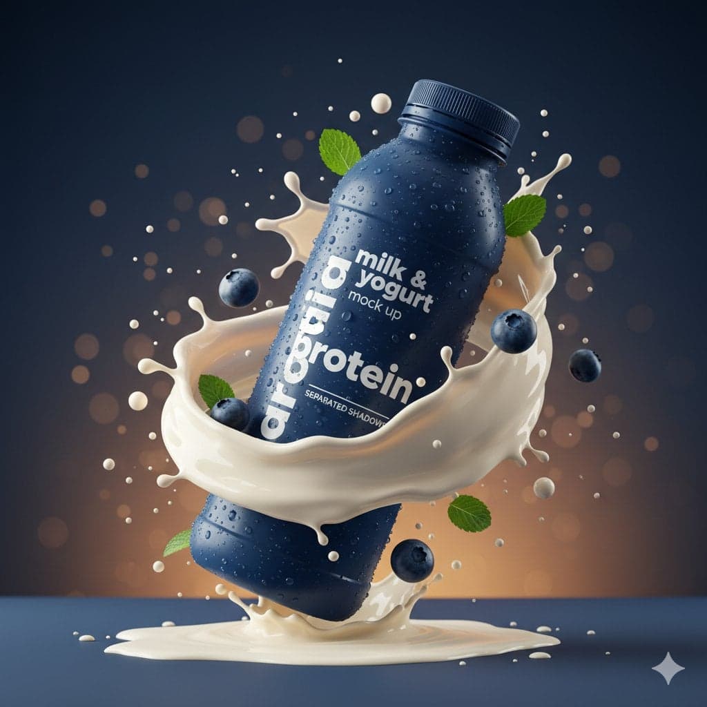 Dynamic Drink Splash Product Shot