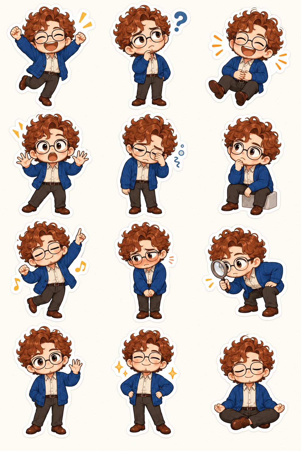 Chibi Reaction Sticker Sheet — image 2 of 3