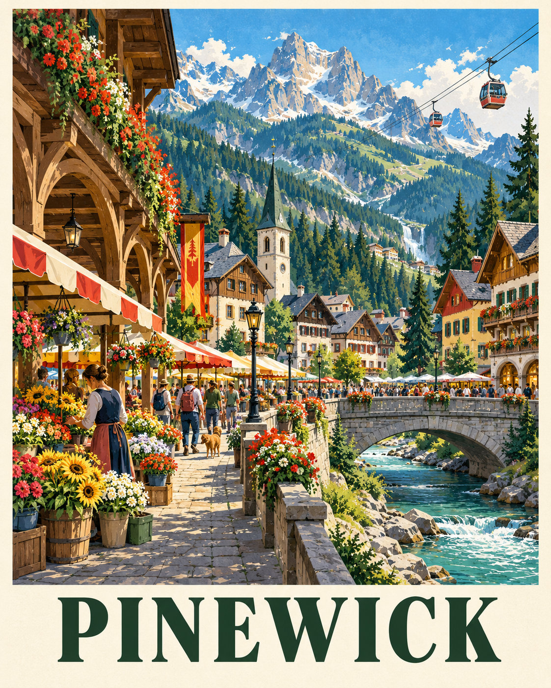 Fictional Destination Gouache Poster — image 3 of 3