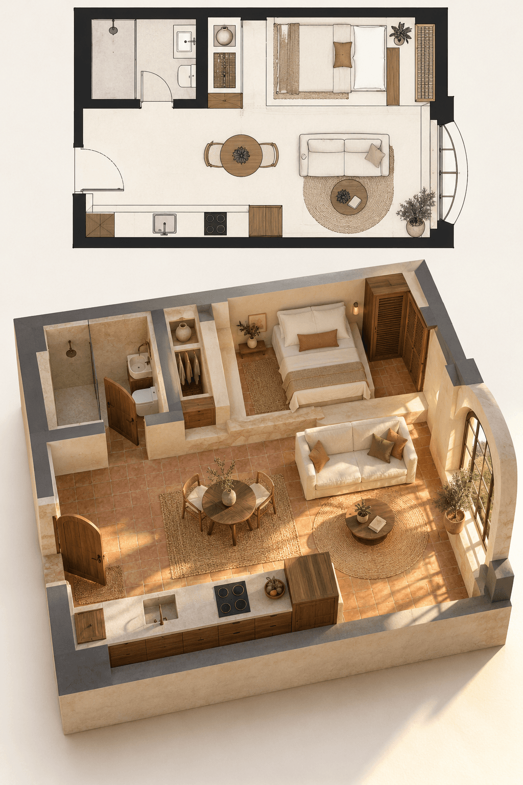Floor Plan to Photoreal Cutaway — image 2 of 3