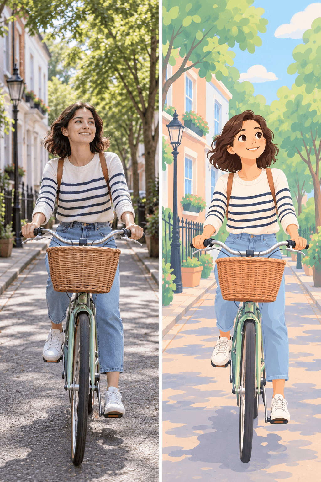 Kawaii Reality-to-Illustration Pair