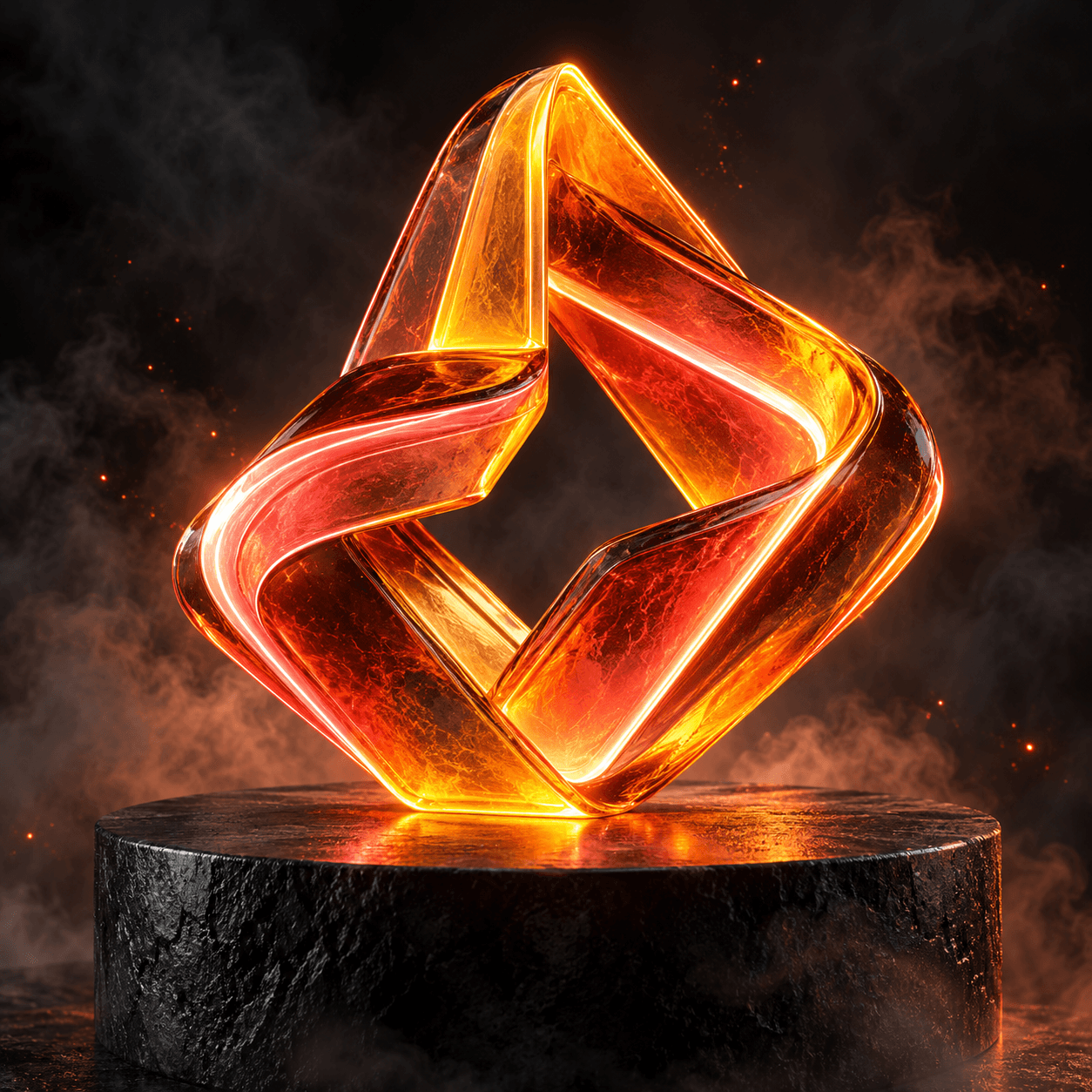 Luminous Abstract Mark Sculpture — image 2 of 3