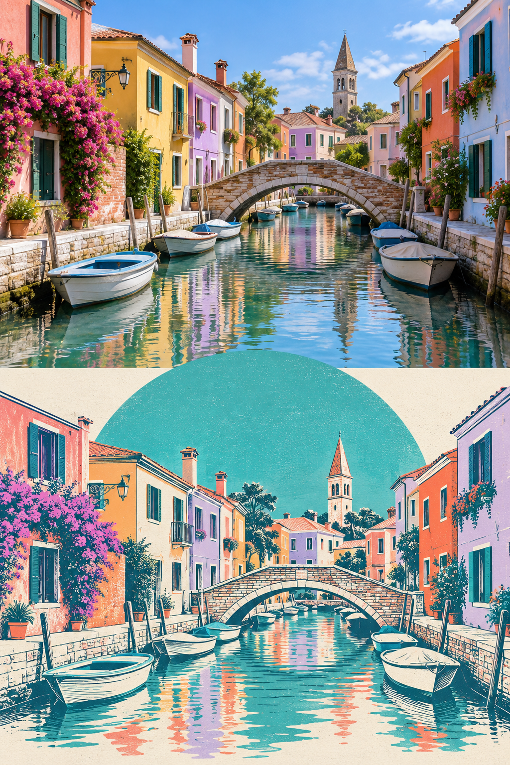 Photo-to-Screenprint Destination Poster — image 3 of 3