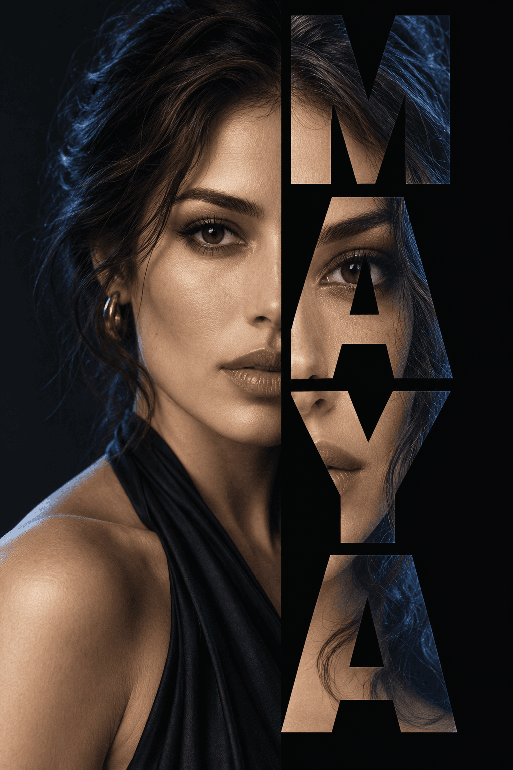 Split-Face Name Portrait — image 1 of 3