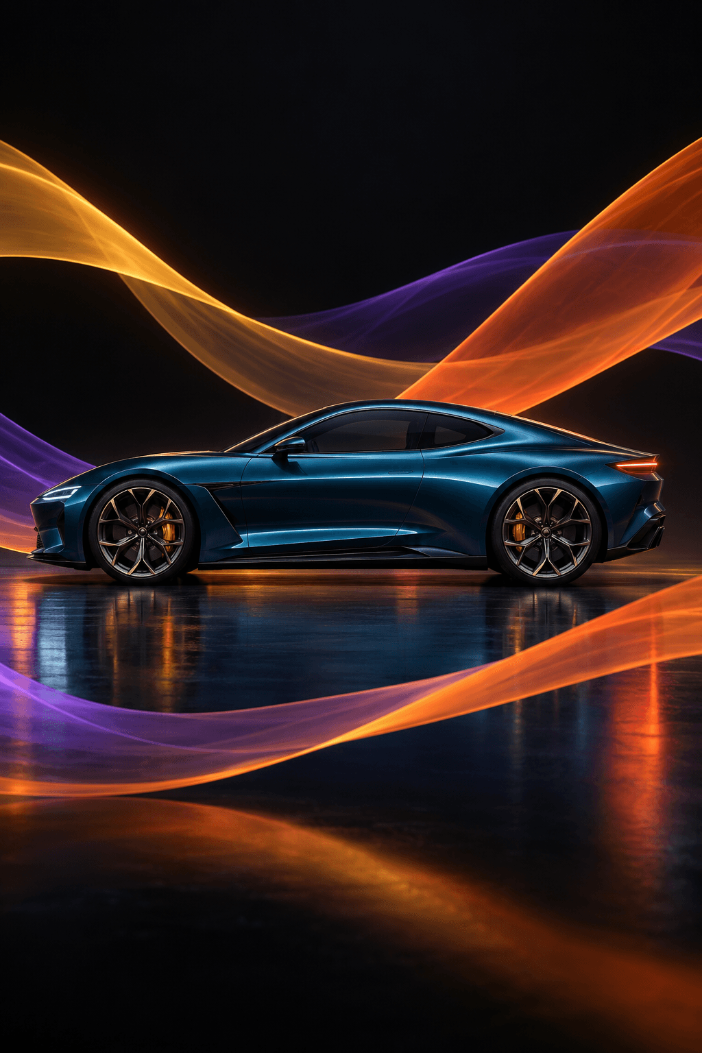 Sports Car Ribbon Poster