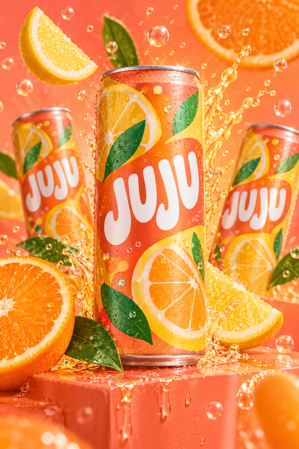 Vibrant Fruit Soda Brand Campaign